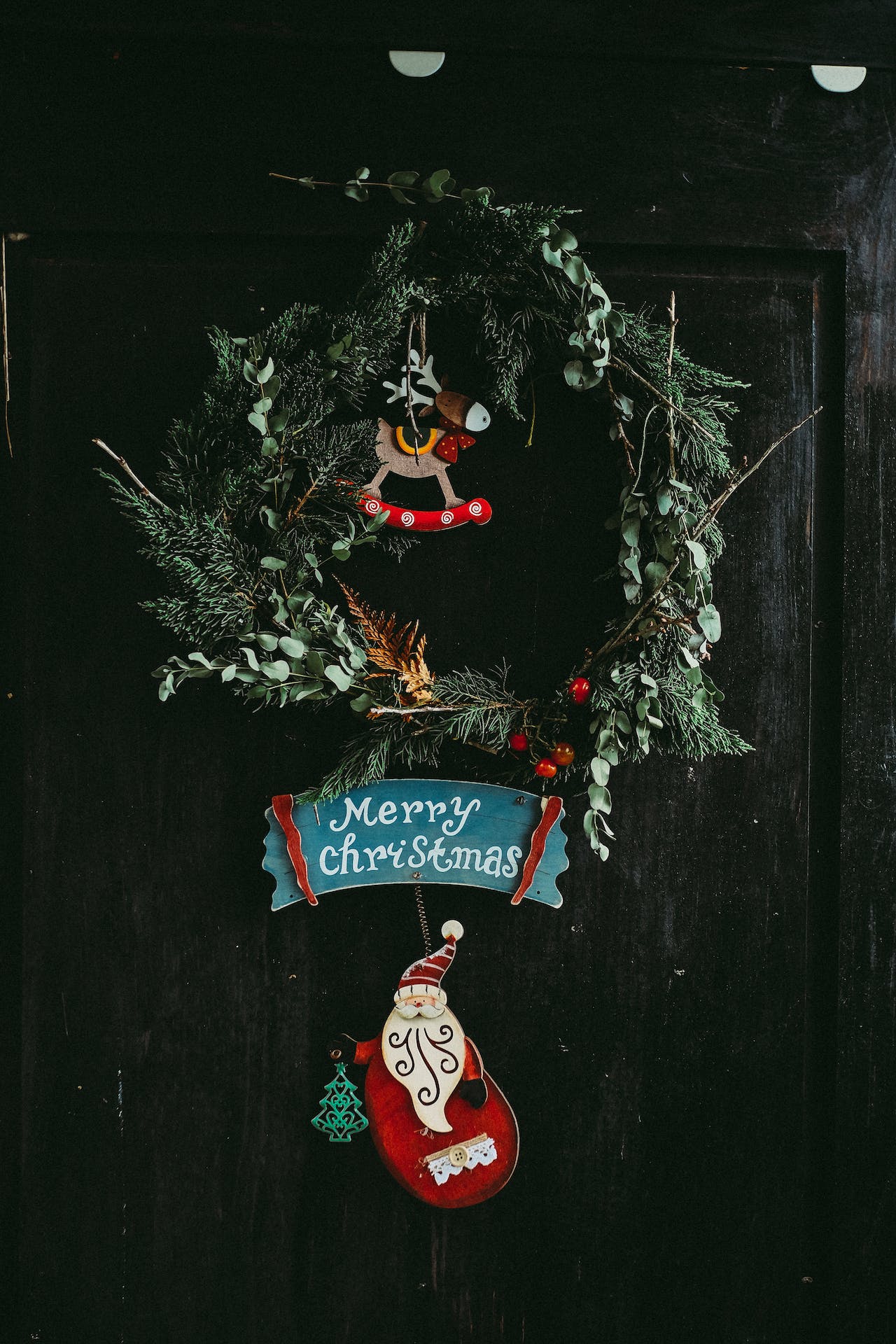 Christmas Door Decorated